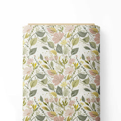 Soft Leaves Print Fabric