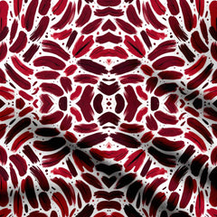 Brushstrokes Red Maroon Print Fabric