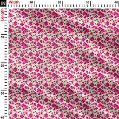 Magenta Pink Floral Print Fabric