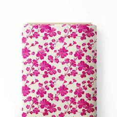 Magenta Pink Floral Print Fabric