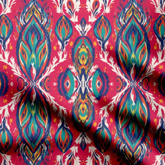 Ikat Floral 1 Print Fabric