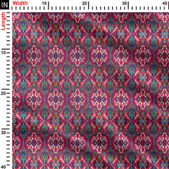 Ikat Floral 1 Print Fabric