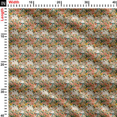 Soft Watercolor Flowers Print Fabric