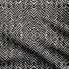 Line Geometric Print Fabric