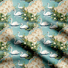 Swan Lake Print Fabric