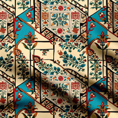 Pichwai Traditional Rajasthani folk art Print Fabric