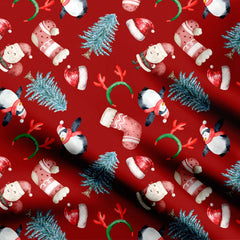 Cheerful Christmas Print Fabric