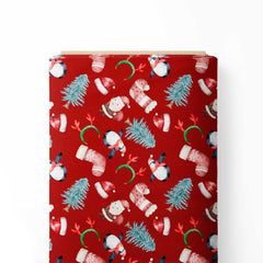 Cheerful Christmas Print Fabric