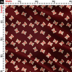 Cute Teddy Bear Print Fabric