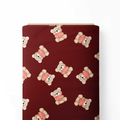 Cute Teddy Bear Print Fabric