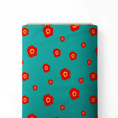 Poppy Waves Print Fabric