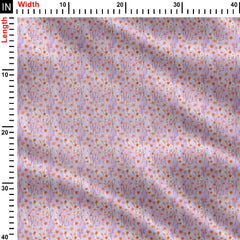 Pink and orange daisies Print Fabric