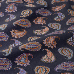 Ajrakh Paisley Satin Linen Fabric