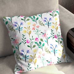 Watercolor Wild Flower Pattern Cushion