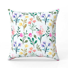 Watercolor Wild Flower Pattern Cushion