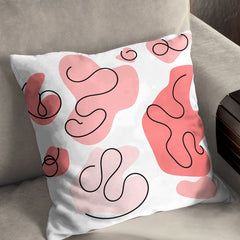 Irregular lines shapes shades pink Cushion
