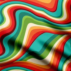 Vibrant Streamlet Print Fabric