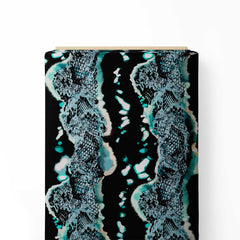 Smoking Snake Print Fabric