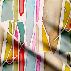 Watercolor Streaks Print Fabric