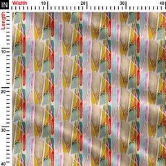 Watercolor Streaks Print Fabric