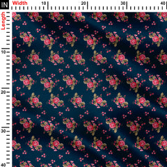 Contemporary Mini Flowers Print Fabric