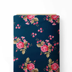 Contemporary Mini Flowers Print Fabric