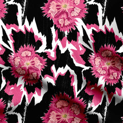 Hot Pink Clash Print Fabric