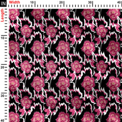 Hot Pink Clash Print Fabric