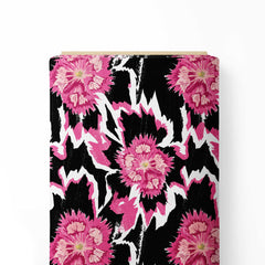 Hot Pink Clash Print Fabric