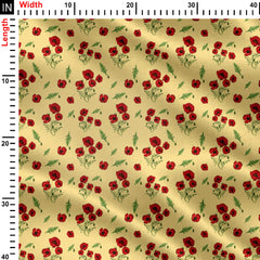 Ditsy Poppy Print Fabric