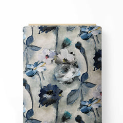 Blue Isotoma Print Fabric
