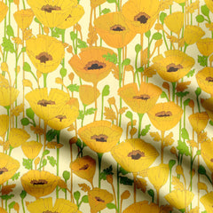 Yellow Tulip Print Fabric