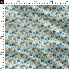 Blue Cornflower Print Fabric