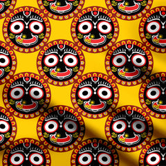 Jagannath Rath Yatra Print Fabric