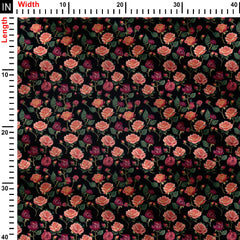 Moonlite Roses Print Fabric