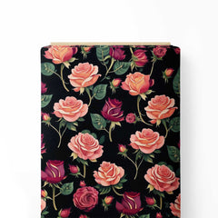 Moonlite Roses Print Fabric