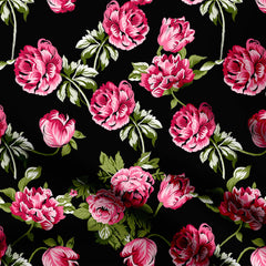 Rosy Noir Print Fabric