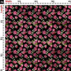 Rosy Noir Print Fabric