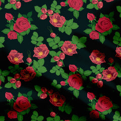 Wild Rose Vector Print Fabric