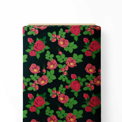 Wild Rose Vector Print Fabric