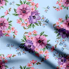 Alluring Peony Print Fabric