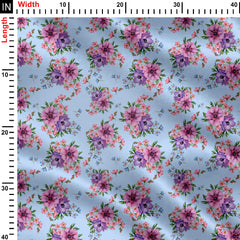 Alluring Peony Print Fabric