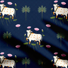 Pushkar Neelganga Print Fabric