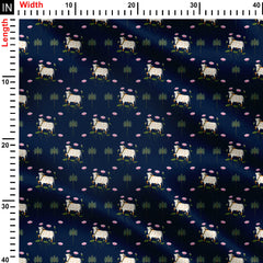 Pushkar Neelganga Print Fabric