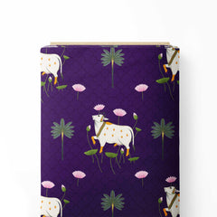 Cow Blessings Print Fabric