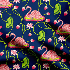 Swan Blossom Print Fabric