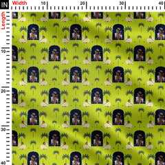 Shyam and Gau Print Fabric