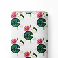 Pink Lotus Essence Print Fabric