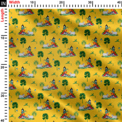 Krishna Eternal Grace Print Fabric