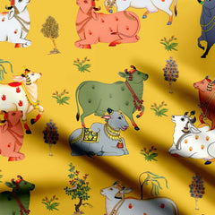 Majestic Cattle Print Fabric